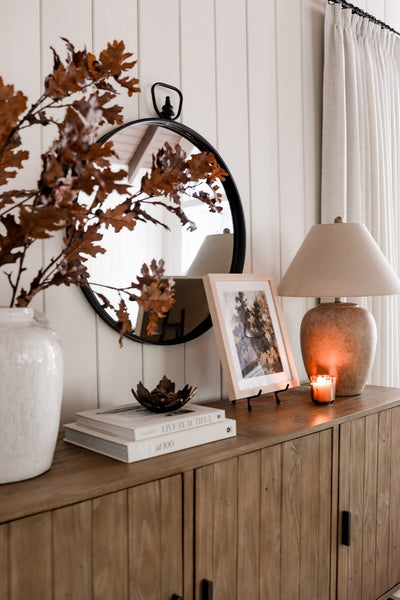 Styling Art on a Console Table