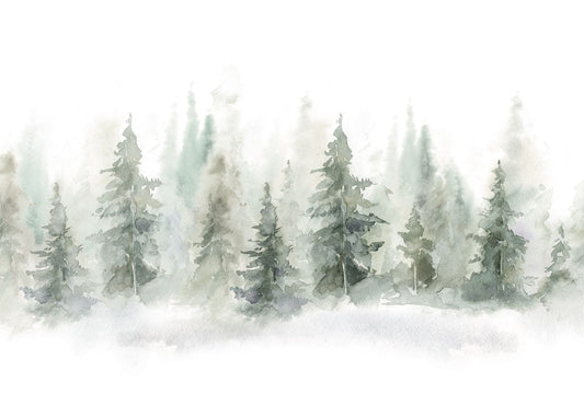 Watercolor Pines