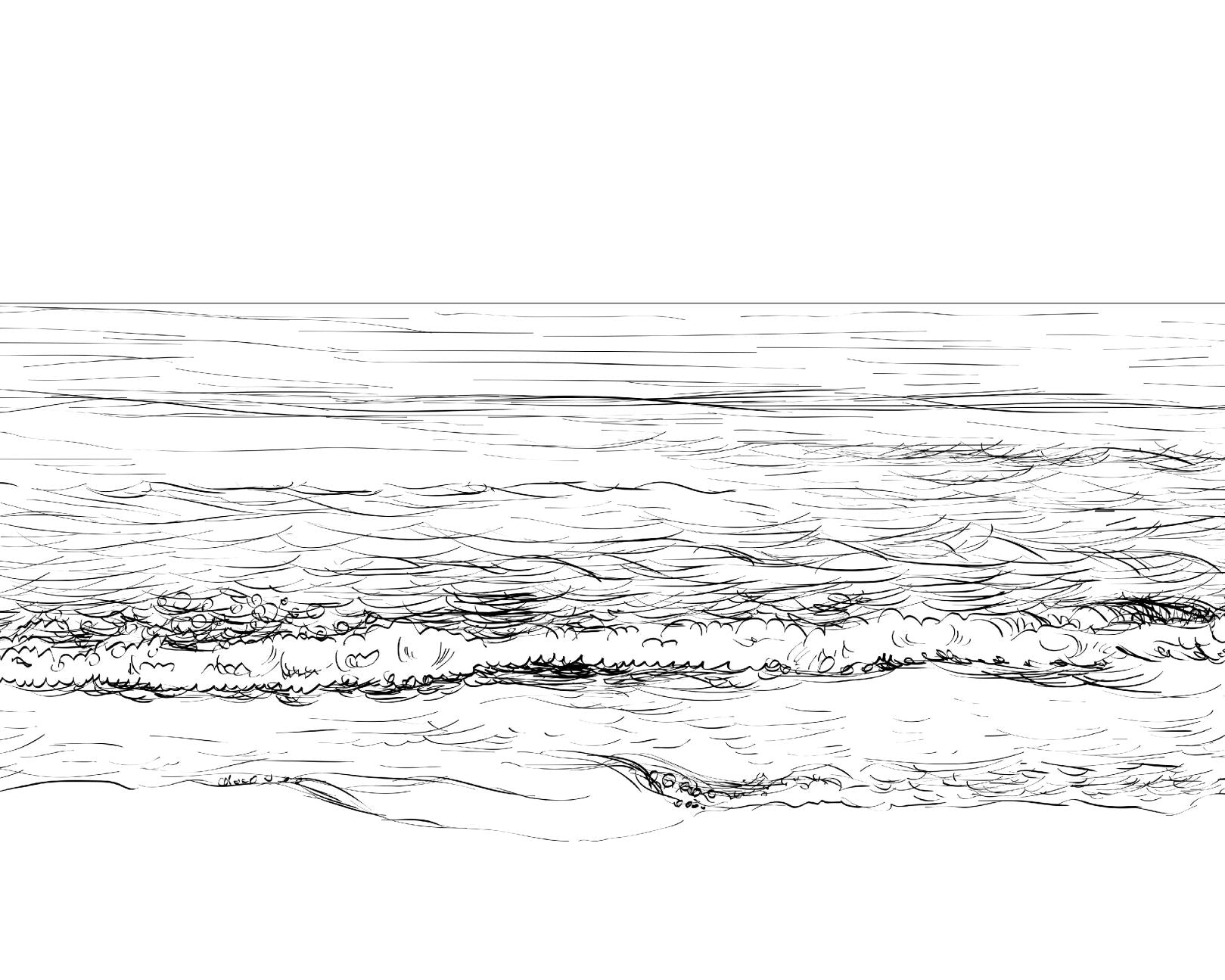Seascape drawing