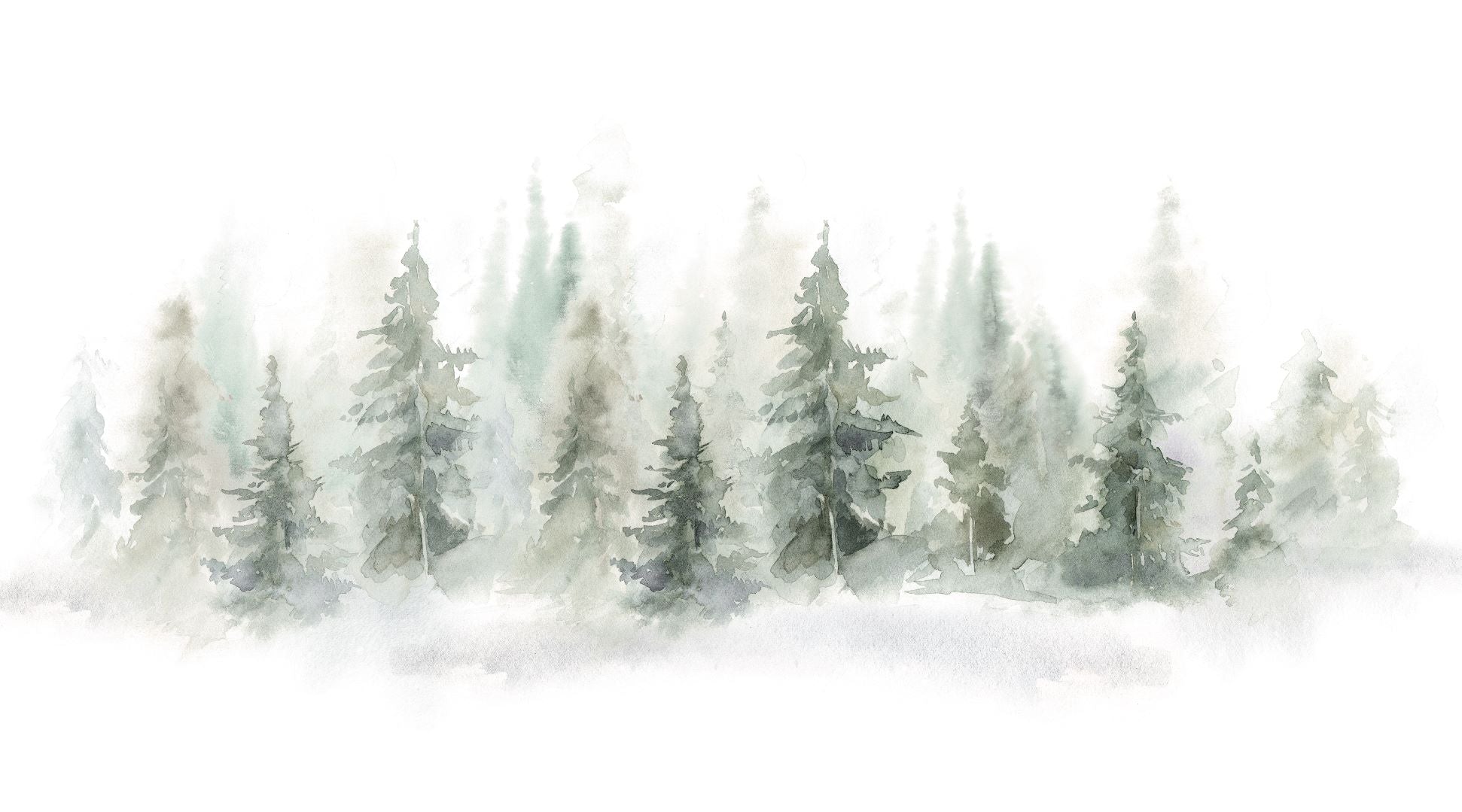 Watercolor Pines