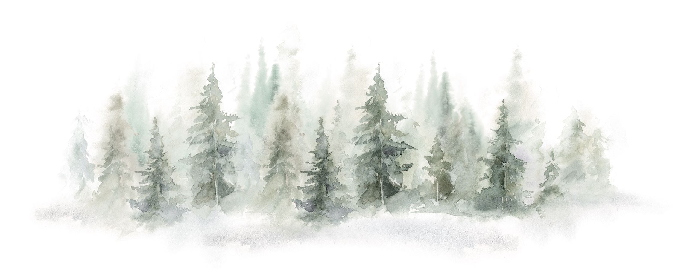 Watercolor Pines